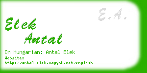 elek antal business card